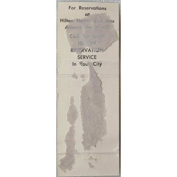 Vintage Matchbook Cover The Beverly Hilton Hotel Beverly Hills California CA - Picture 3 of 5